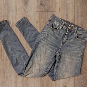 American Eagle Jeans Women’s Dark Blue Skinny Jeans Size 2 Long